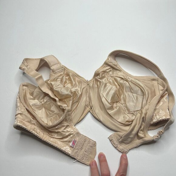 Wacoal Tan Lace Bra 42DD Unlined - Picture 2 of 6